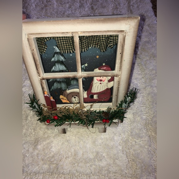 Christmas wood Picture ACCENT PIECE EUC - Picture 5 of 7